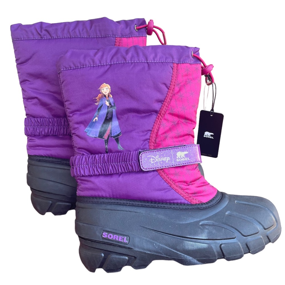 Sorel x Disney Frozen 2 Youth Flurry Snow Boots Sz 7